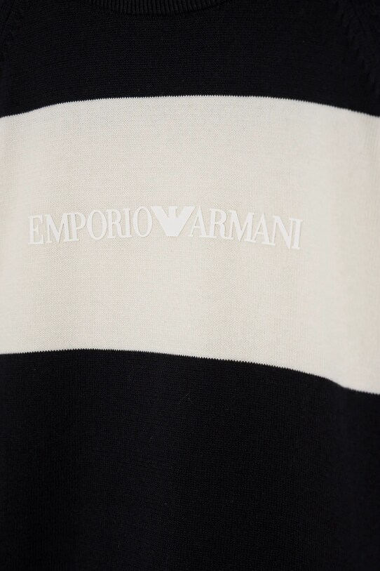 Emporio Armani sweter bawełniany dziecięcy granatowy EB000291.AF13951
