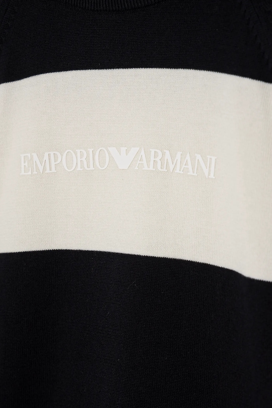 Emporio Armani pulover de bumbac pentru copii bleumarin EB000291.AF13951