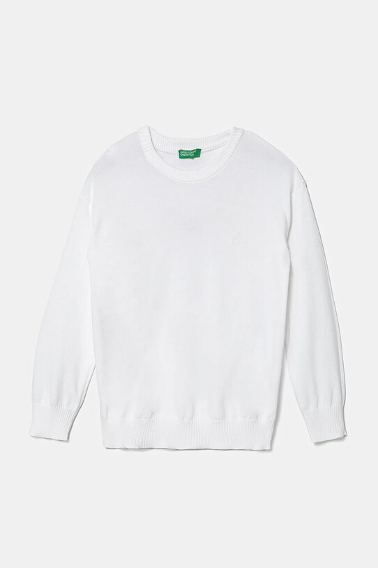United Colors of Benetton sweter bawełniany dziecięcy pozostałe biały 1098C107W.G.Seasonal