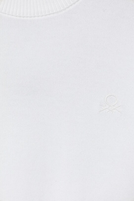 Chłopiec United Colors of Benetton sweter bawełniany dziecięcy 1098C107W.G.Seasonal biały