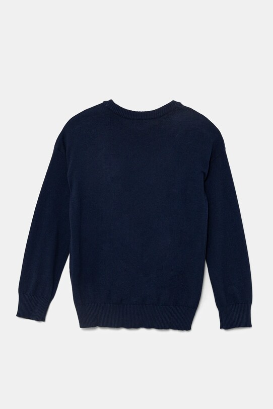 Детский хлопковый свитер United Colors of Benetton 1098C107W.G.Seasonal тёмно-синий SS25