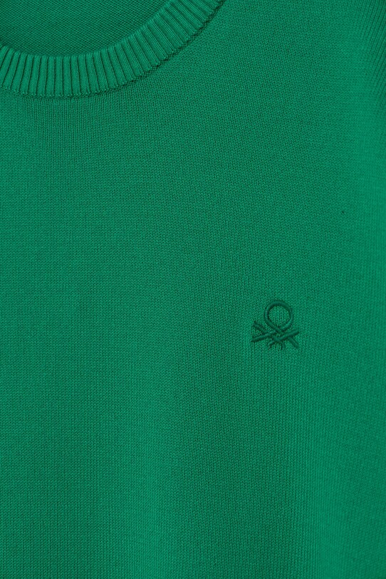 Αγορίστικα Παιδικό βαμβακερό πουλόβερ United Colors of Benetton 1098C107W.G.Seasonal πράσινο