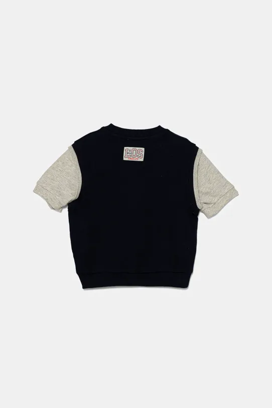 Dječja pamučna dukserica United Colors of Benetton 3BC1G10IN.P.Seasonal mornarsko plava SS25