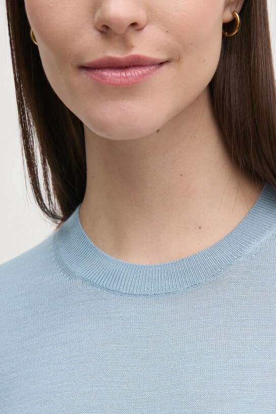 Svetr s příměsí vlny Calvin Klein K20K207935 modrá