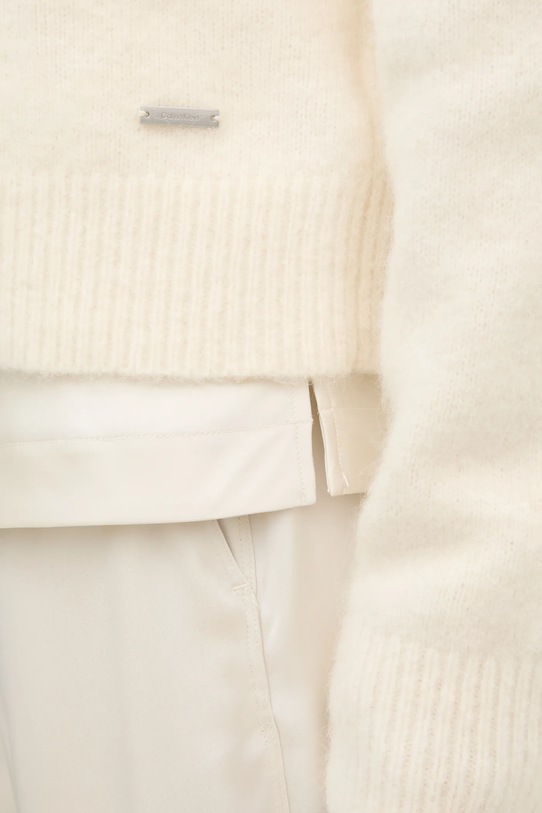 Vlněný svetr Calvin Klein K20K208025 béžová