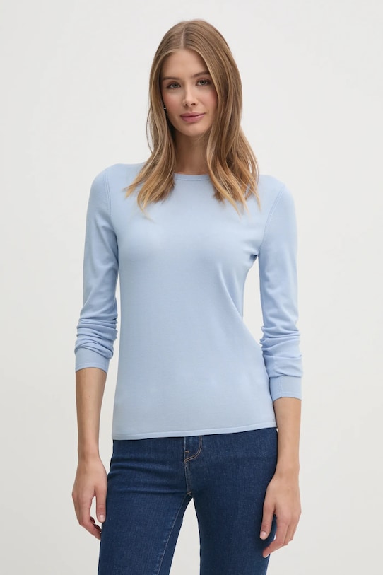 Pulover Calvin Klein okrugli plava K20K208031