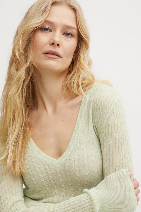 Patrizia Pepe pulover de lana verde 8K0263.K034