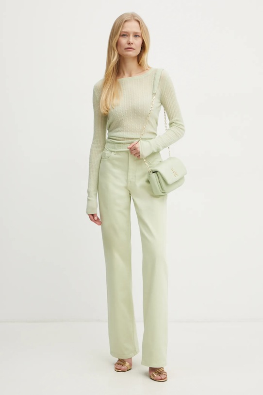 Шерстяной свитер Patrizia Pepe 8K0264.K034 зелёный SS25