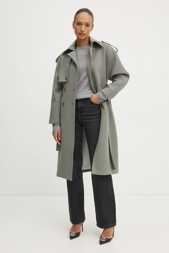 Patrizia Pepe sweter kaszmirowy 8K0269.K247 szary SS25