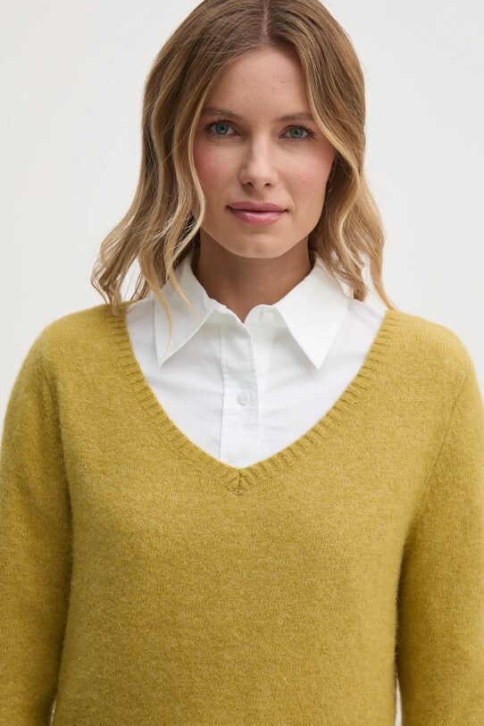 Светр з домішкою вовни Calvin Klein Jeans жовтий J20J224801