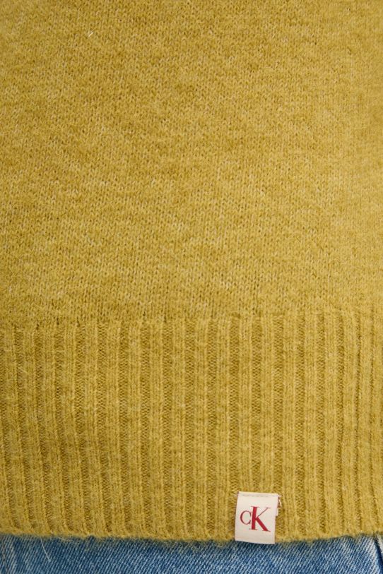 Calvin Klein Jeans sweter z domieszką wełny J20J224801 żółty