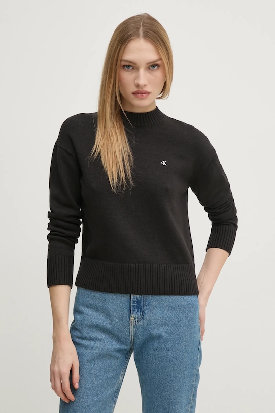 Calvin Klein Jeans sweter bawełniany bawełna czarny J20J224802