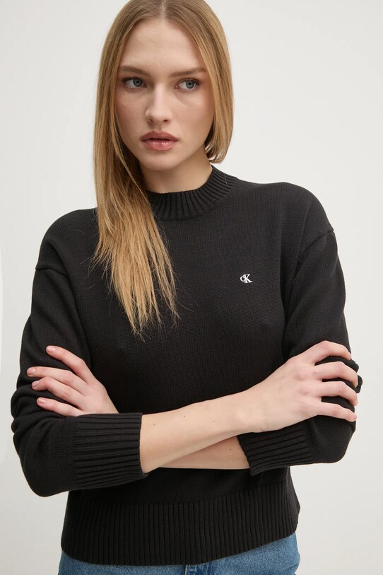 Бавовняний светр Calvin Klein Jeans чорний J20J224802