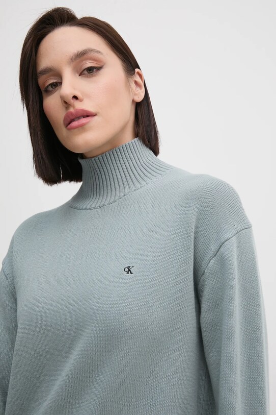 Calvin Klein Jeans sweter bawełniany szary J20J224806