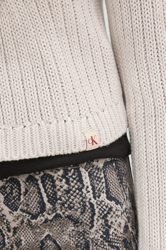 Бавовняний светр Calvin Klein Jeans J20J224812 бежевий