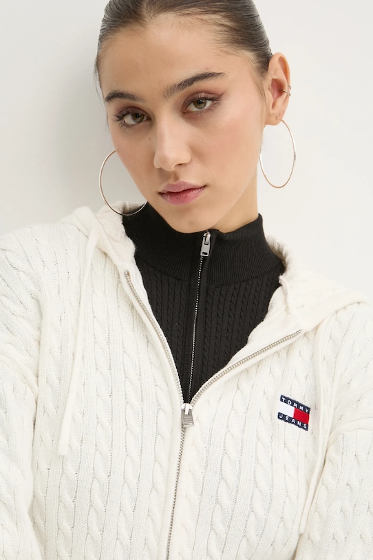 Bavlnený sveter Tommy Jeans béžová DW0DW19334