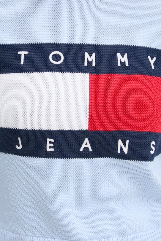 Хлопковый свитер Tommy Jeans DW0DW19335 голубой