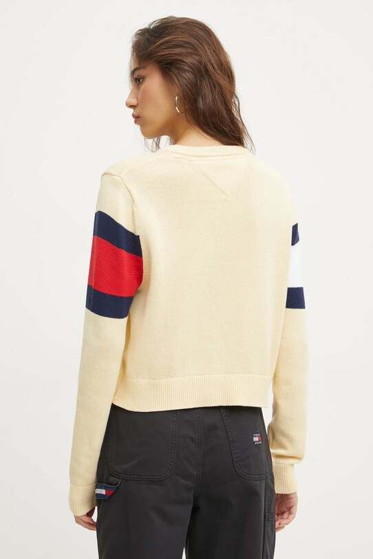 Odzież Tommy Jeans sweter bawełniany DW0DW19335 żółty