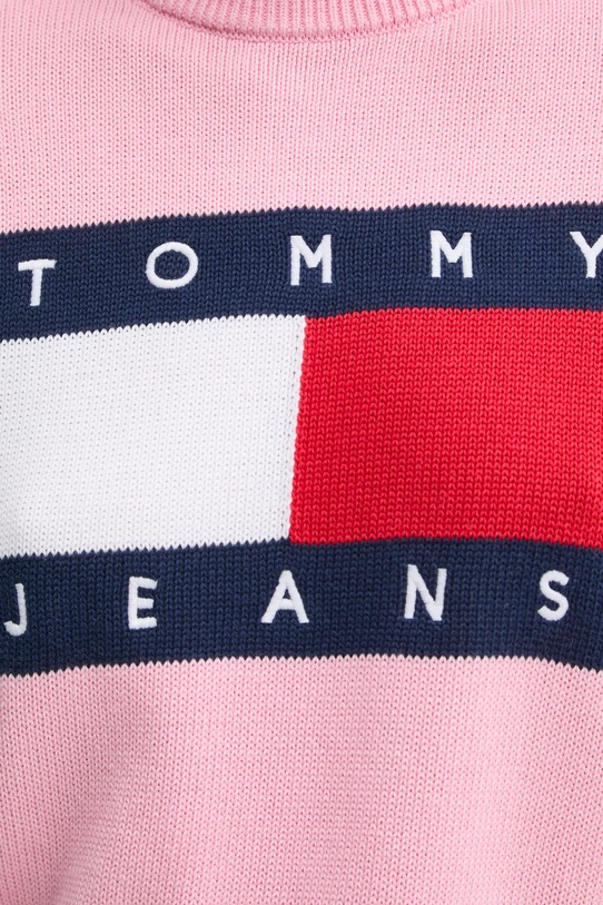 Bavlněný svetr Tommy Jeans DW0DW19335 růžová