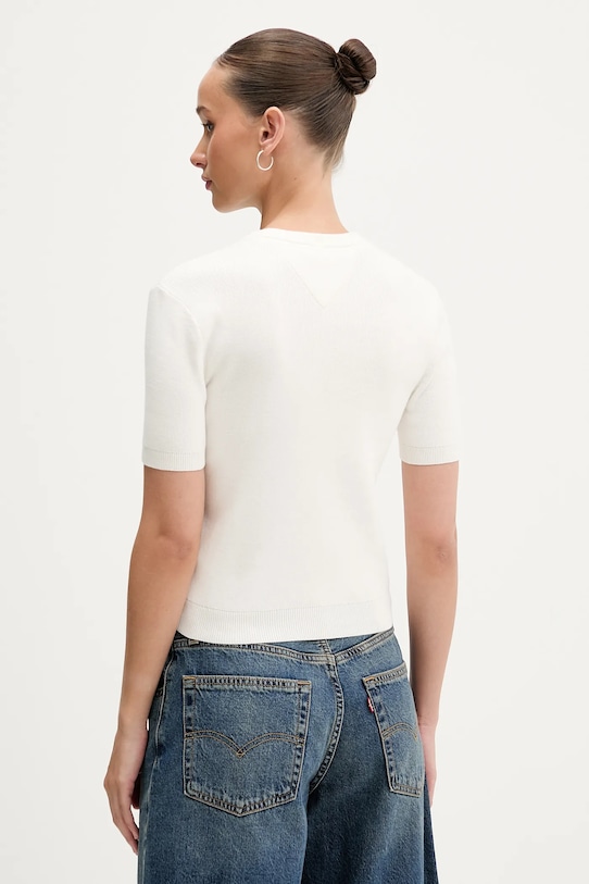 Odzież Tommy Jeans sweter bawełniany DW0DW19336 beżowy