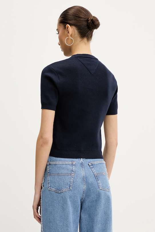 Ruházat Tommy Jeans pamut pulóver DW0DW19336 sötétkék
