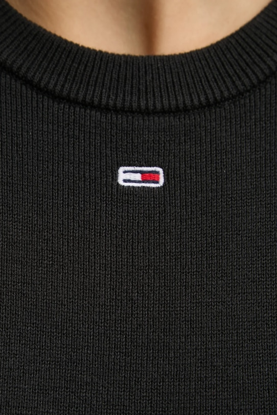 Bavlnený sveter Tommy Jeans DW0DW19336 čierna