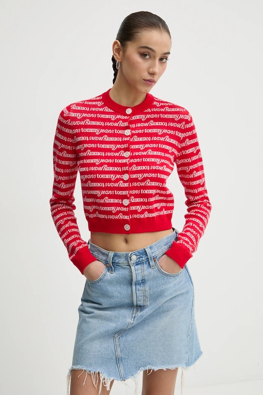 Tommy Jeans maglione rosso DW0DW19340