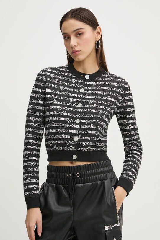 Tommy Jeans maglione medio spessore nero DW0DW19340