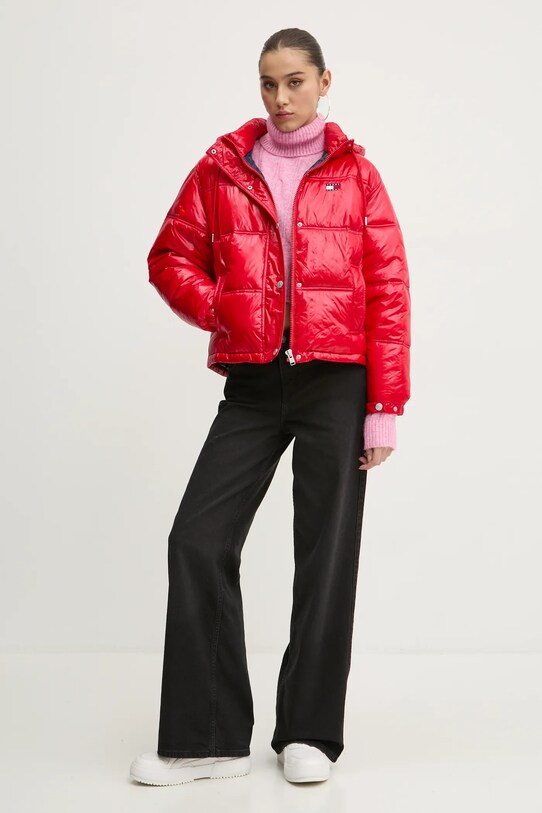 Tommy Jeans pulover din amestec de lana DW0DW19389 roz SS25