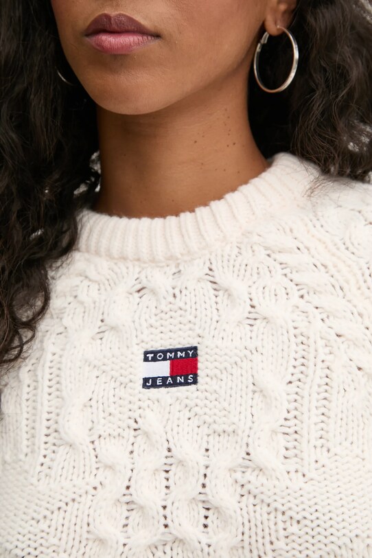 Tommy Jeans pulover din amestec de lana DW0DW19882 roz