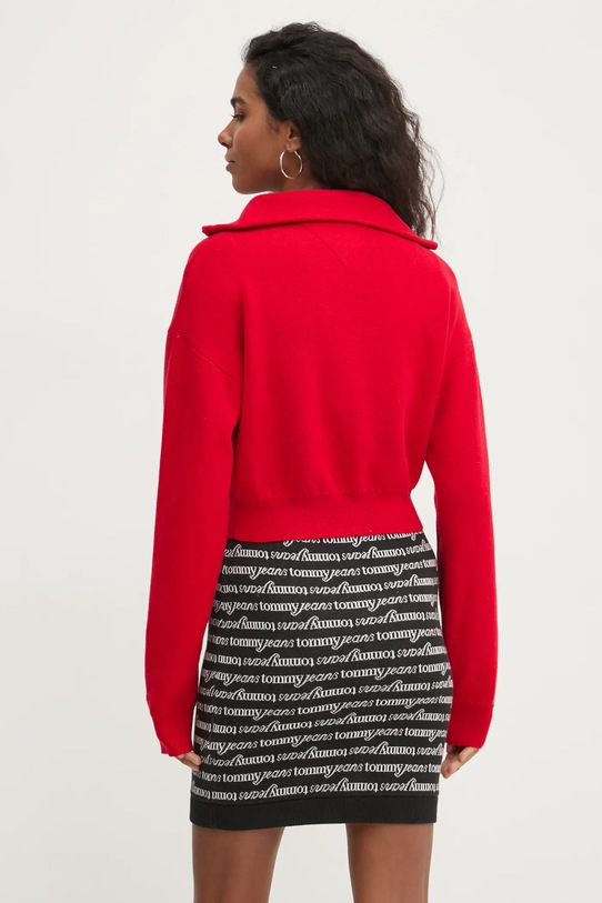 Îmbrăcăminte Tommy Jeans cardigan din amestec de lana DW0DW19886 rosu