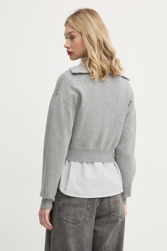 Îmbrăcăminte Tommy Jeans cardigan din amestec de lana DW0DW19886 gri