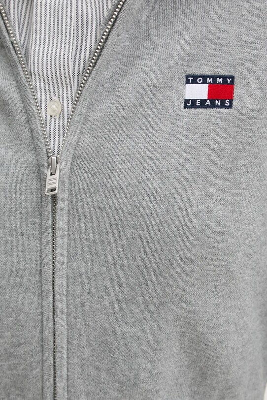 Tommy Jeans cardigan din amestec de lana DW0DW19886 gri