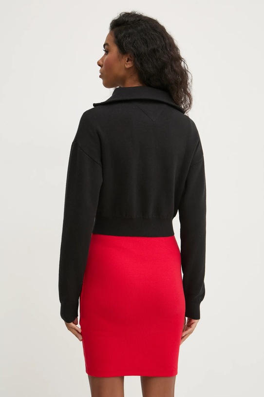 Ruházat Tommy Jeans kardigán gyapjú keverékből DW0DW19886 fekete