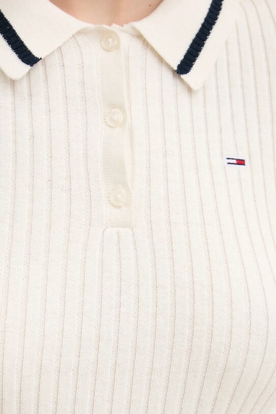 Tommy Jeans pulover din amestec de lana DW0DW19887 bej