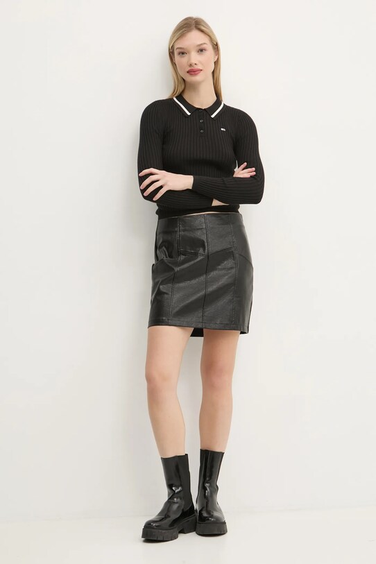 Свитер с примесью шерсти Tommy Jeans DW0DW19887 чёрный SS25