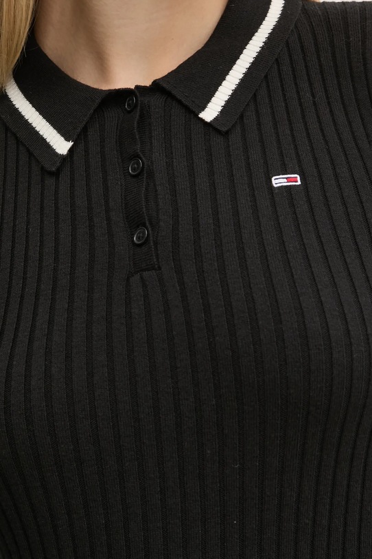 Tommy Jeans pulover din amestec de lana DW0DW19887 negru