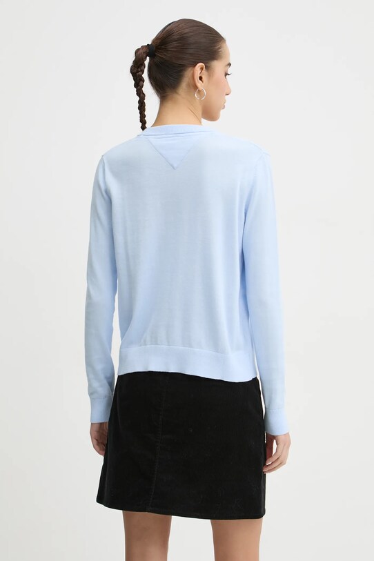 Odzież Tommy Jeans sweter bawełniany DW0DW19888 niebieski