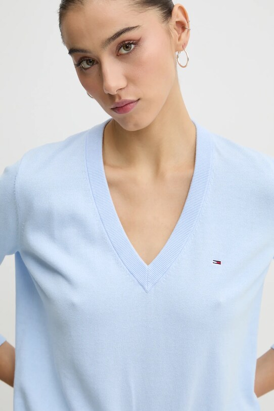 Tommy Jeans pulover de bumbac albastru DW0DW19888