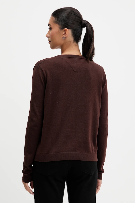 Одежда Хлопковый свитер Tommy Jeans DW0DW19888 коричневый