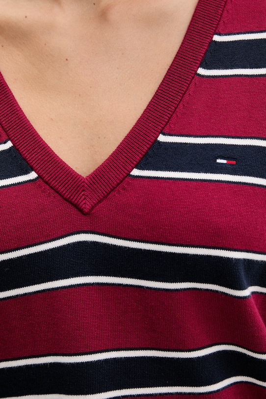 Tommy Jeans sweter bawełniany DW0DW19888 bordowy