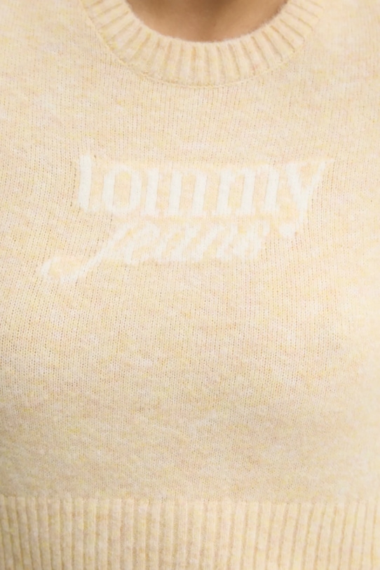 Светр з домішкою вовни Tommy Jeans DW0DW19895 жовтий