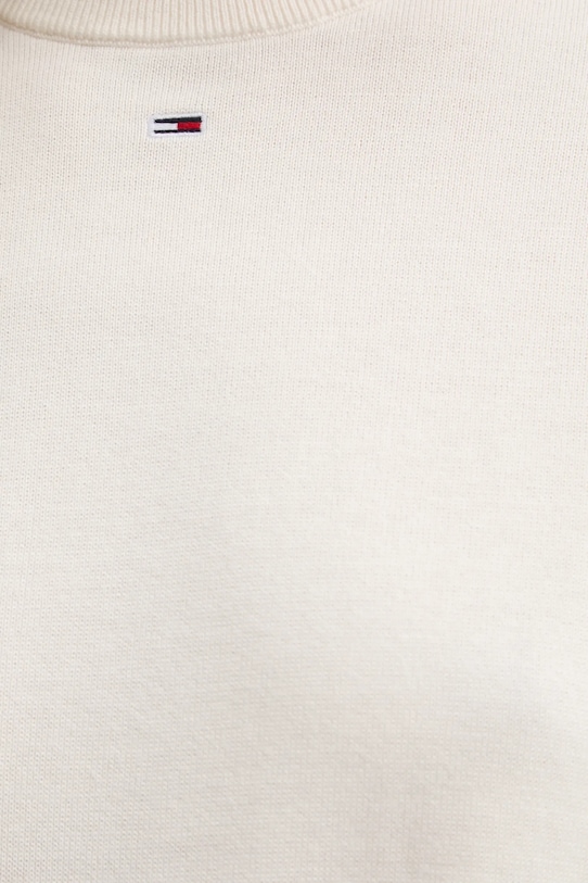 Хлопковый свитер Tommy Jeans DW0DW20159 бежевый