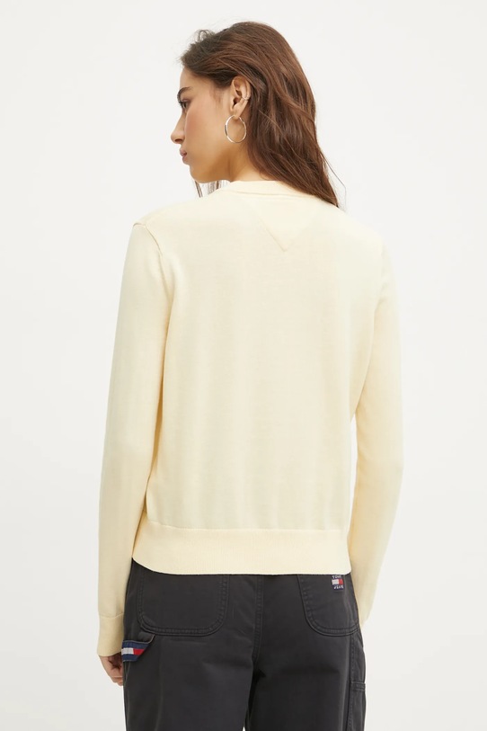 Odzież Tommy Jeans sweter bawełniany DW0DW20159 żółty