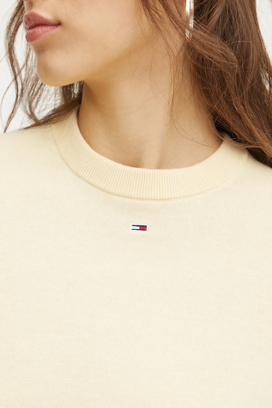 Tommy Jeans sweter bawełniany DW0DW20159 żółty
