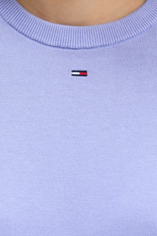 Tommy Jeans pulover de bumbac DW0DW20159 violet
