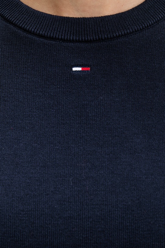 Bavlněný svetr Tommy Jeans DW0DW20159 námořnická modř