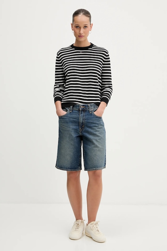 Tommy Jeans sweter bawełniany DW0DW20159 czarny SS26