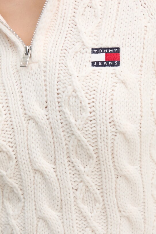 Tommy Jeans pulover din amestec de lână DW0DW20269 bej