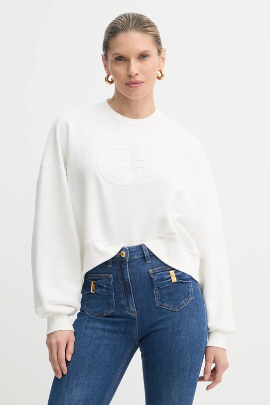 Кофта Elisabetta Franchi без капюшона бежевий MD00551E2